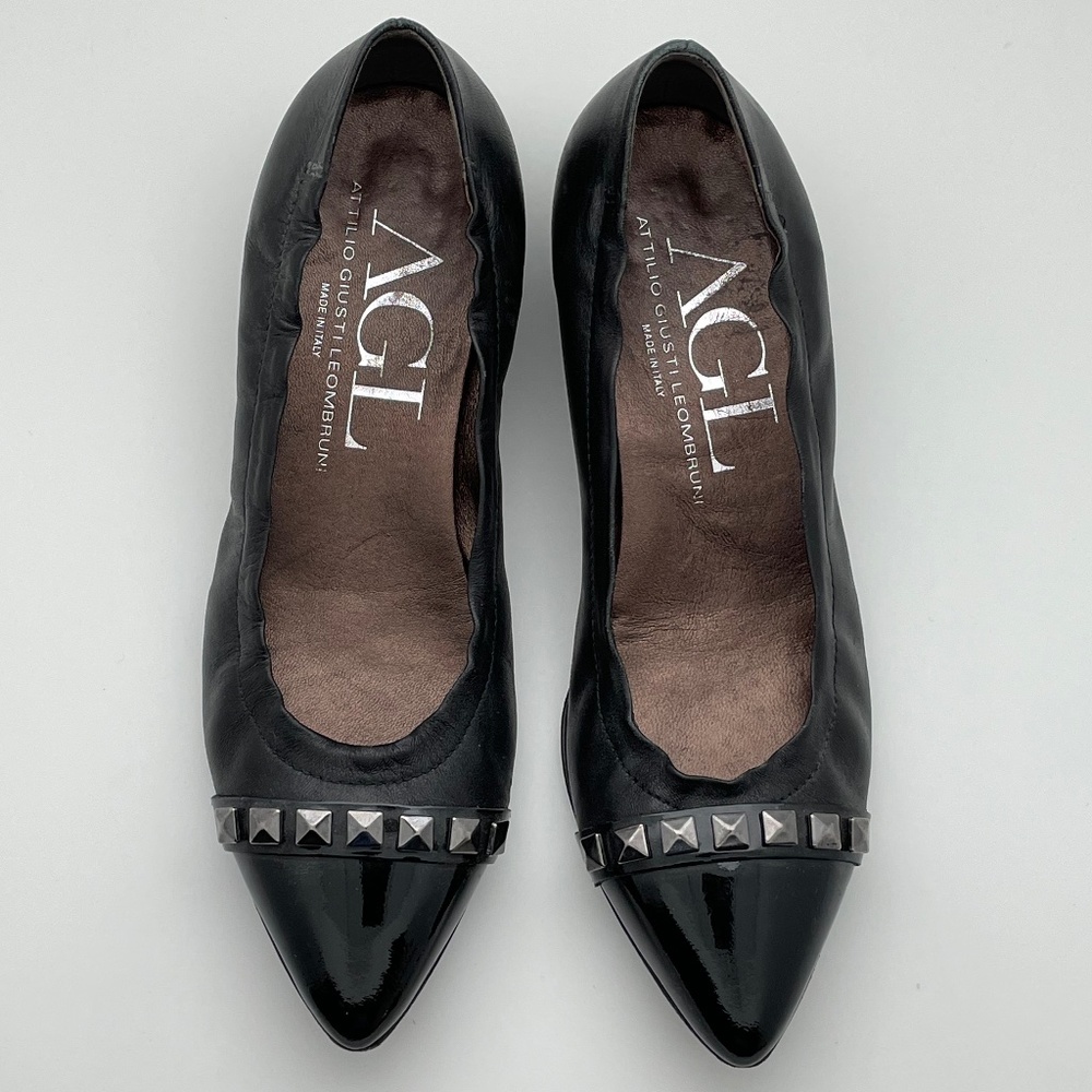 AGL Pumps Low Heel Black Size 38 Euro / Size 7 1/2 US